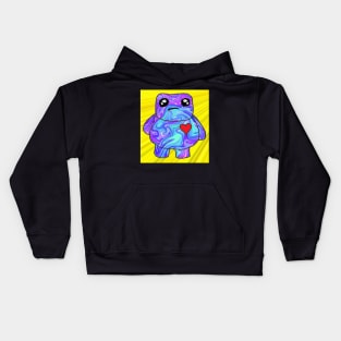 purple monster 23 Kids Hoodie